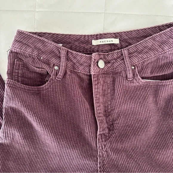 PacSun Corduroy Straight Leg Jeans in Plum - Picture 2 of 9